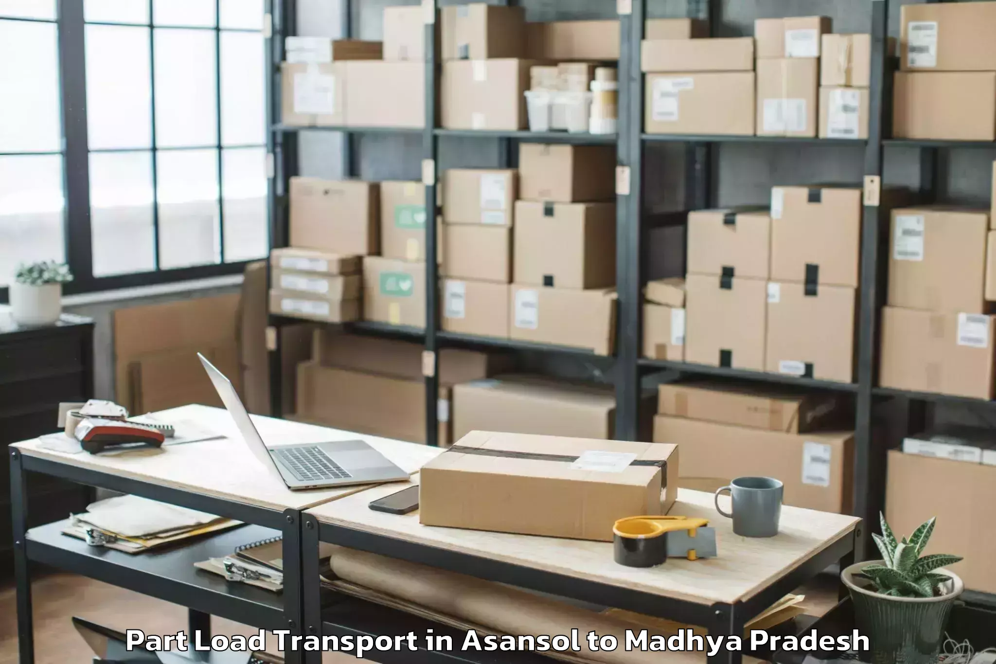 Book Asansol to Mandla Part Load Transport Online